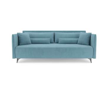 Прямой диван-кровать Майами голубого цвета
