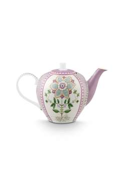Чайник заварочный большой Lily&Lotus Tiles Lilac бело-розового цвета