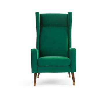 Кресло из велюра Y зеленого цвета