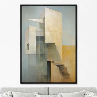 Репродукция картины Buildings, afternoon look, No 1, 2024г.