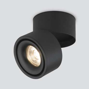 Накладной потолочный светодиодный светильник DLR031 15W 4200K 3100 черный матовый Klips