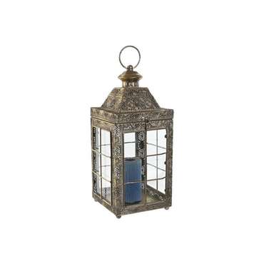 уличные фонари Home ESPRIT Позолоченный Металл Стеклянный Араб 26 x 26 x 53 cm (2 Предметы)