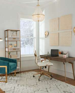 Подвесная люстра Найджел Gold  с золотым основанием