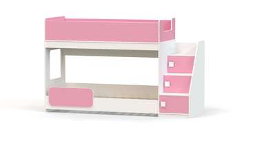 Двухъярусная кровать Ridgimmi 4.3 75х175 бело-розового цвета