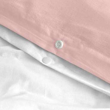 Пододеяльник Blanc Blush 155х220 бело-розового цвета