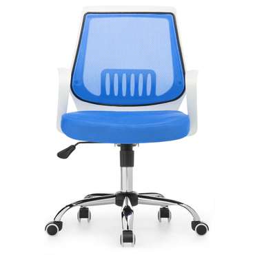 Компьютерное кресло Ergoplus бело-голубого цвета