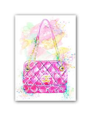 Постер "Chanel pink  handbag" А4