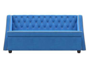 Кухонный прямой диван Лофт синего цвета