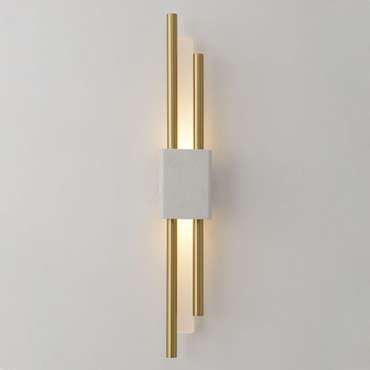 Настенный светильник CARTA AP6W LED WHITE/BRASS (стекло, цвет белый)