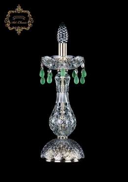 Хрустальная настольная лампа с подвесками Art Classic 45597 12.24.1-34.Br.V5001 подсвечник