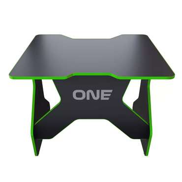 Игровой компьютерный стол One черно-зеленогоцвета