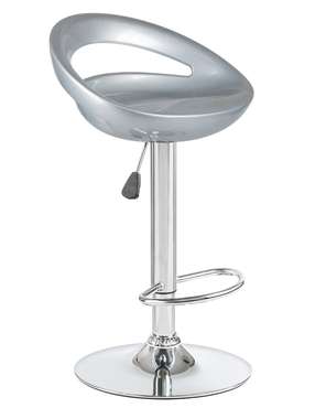 Барный стул Disco серебряного цвета
