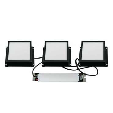 Встраиваемый светильник Uniel ULP-1010-20W/4000K IP54 GRILYATO OPAL BLACK KIT03 UL-00012836