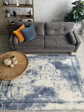 Ковер Lina Blue Ocean 160х230 сине-молочного цвета
