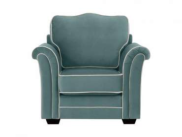 Кресло Sydney сине-зеленого цвета с белым кантом 