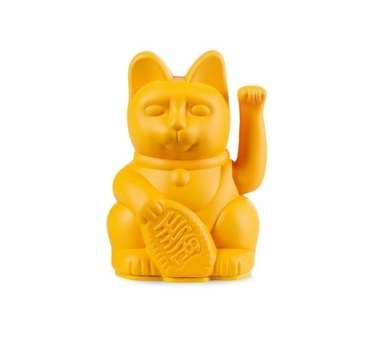 Декоративная фигурка-статуэтка Lucky Cat Mini темно-желтого цвета