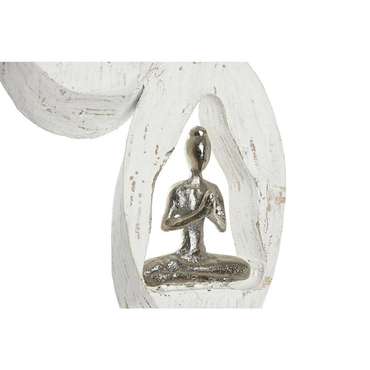 Декоративная фигура 18 x 9 x 69 cm Коричневый Алюминий Белый Древесина манго Yoga