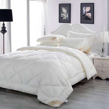 Одеяло Бамбук Люкс 155х210 белого цвета