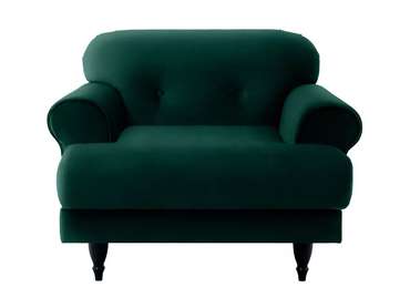 Кресло Italia темно-зеленого цвета с черными ножками