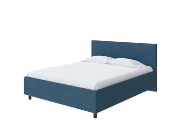 Кровать Como Veda 3 140х200 темно-синего цвета (микрофибра) 