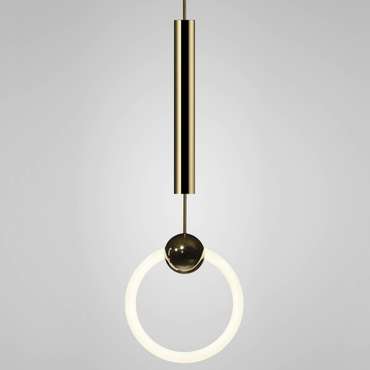 Подвесной светильник Broom Ring Light бело-золотого цвета