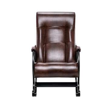 Кресло-качалка Модель 44 коричневого цвета (экокожа)