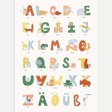 Немецкий плакат Abc