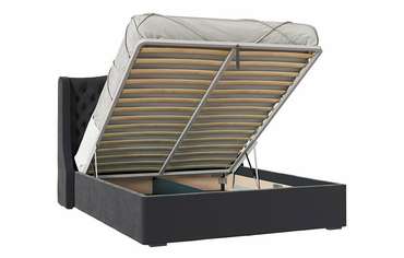 Кровать с подъемным механизмом Орнелла 160х200 темно-серого цвета