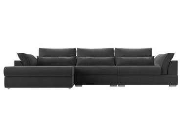 Угловой диван-кровать Пекин Long серого цвета угол левый