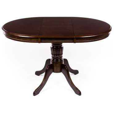 Раздвижной обеденный стол Лилия коричневого цвета