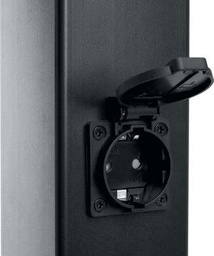 Уличный наземный светильник IP44 с розеткой Feron Берлин DH0206 11682 E27, 220V, черный