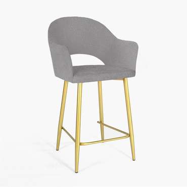 Барный стул Белладжио серо-золотого цвета
