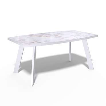 Раздвижной обеденный стол SL1600 белого цвета