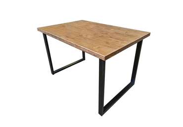 Стол обеденный Loft 100х60 черно-коричневого цвета