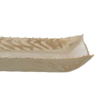 Поднос Бежевый Позолоченный 26 x 26 x 2 cm