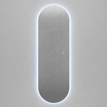 Овальное настенное зеркало Nolvis NF LED L 59х179 с холодной подсветкой и с сенсорной кнопкой