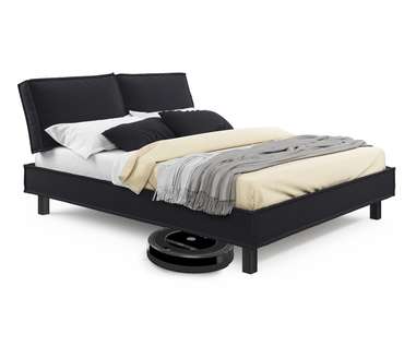 Мягкая кровать Bali 160х200 черного цвета без подъемного механизма