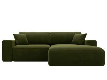 Угловой диван-кровать Лига 036 Классик зеленого цвета правый угол