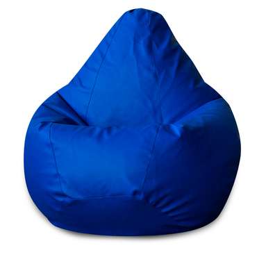 Кресло-мешок Груша 2XL в обивке из ткани фьюжн синего цвета 