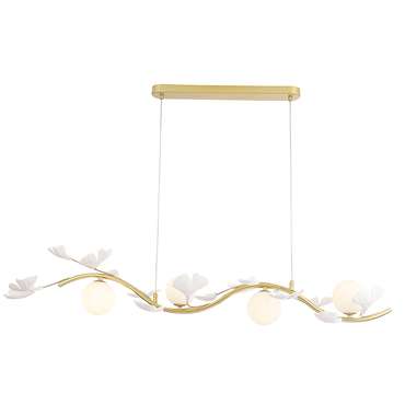 Подвесной светильник COLIBRI SP4 GOLD (стекло, цвет белый)