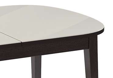 Раздвижной обеденный стол 1300М бежево-коричневого цвета  