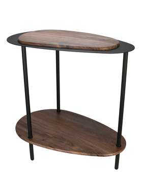 Кофейный столик коричнево-черного цвета
