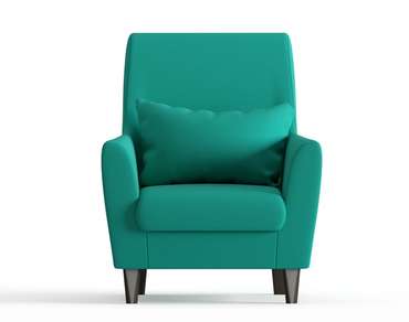 Кресло из велюра Кастилия бирюзового цвета