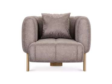 Кресло Cassis коричневого цвета с бежевыми ножками