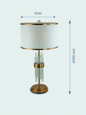 Настольная лампа Riccarda с основанием из металла и стекла