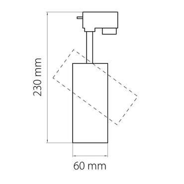 Светильник для 1-фазного трека VOLTA LED 20W 1900LM 24G БЕЛЫЙ 3000K IP20