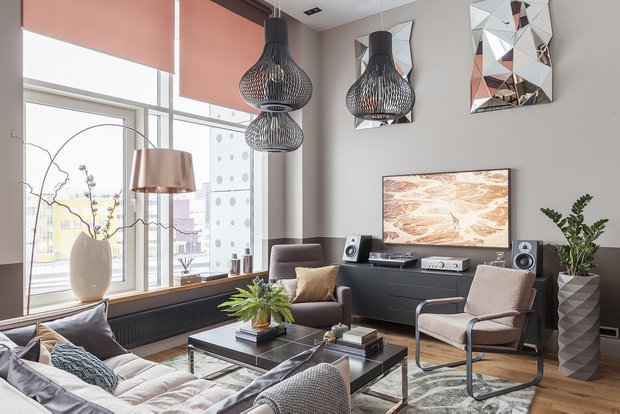 Фотография: Гостиная в стиле Современный, Декор интерьера, OM Design, Tvoy Designer, S&T architects, Aiya Design, OBI, ОБИ, Студия 20:18, Oh, BOY! INTERIORS – фото на INMYROOM