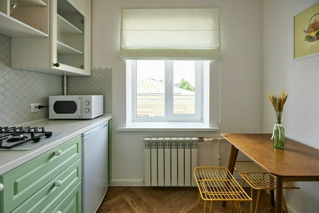 Фотография: стильно, Кухня и столовая, Ремонт, Хрущевка - фото на INMYROOM