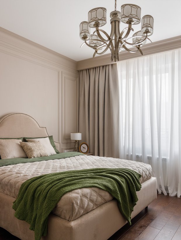 Фото: Спальня в классическом современном стиле - фото на INMYROOM