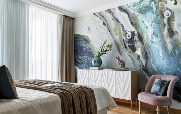 Фотография: Спальня в стиле Современный, Советы, Стены, Декоративная штукатурка, Dali decor, Dali-Decor – фото на INMYROOM